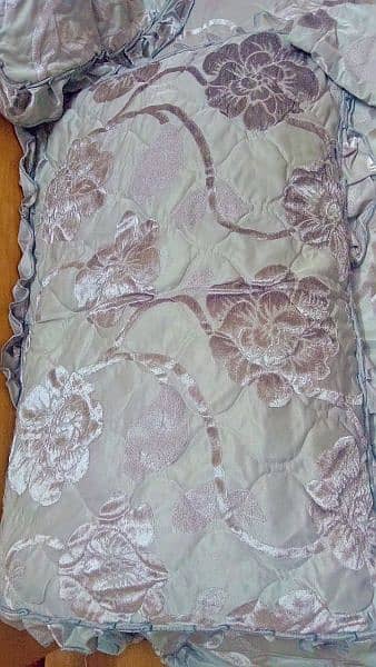 wedding bed sheet in silver color 1