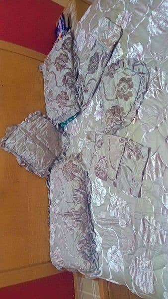 wedding bed sheet in silver color 2