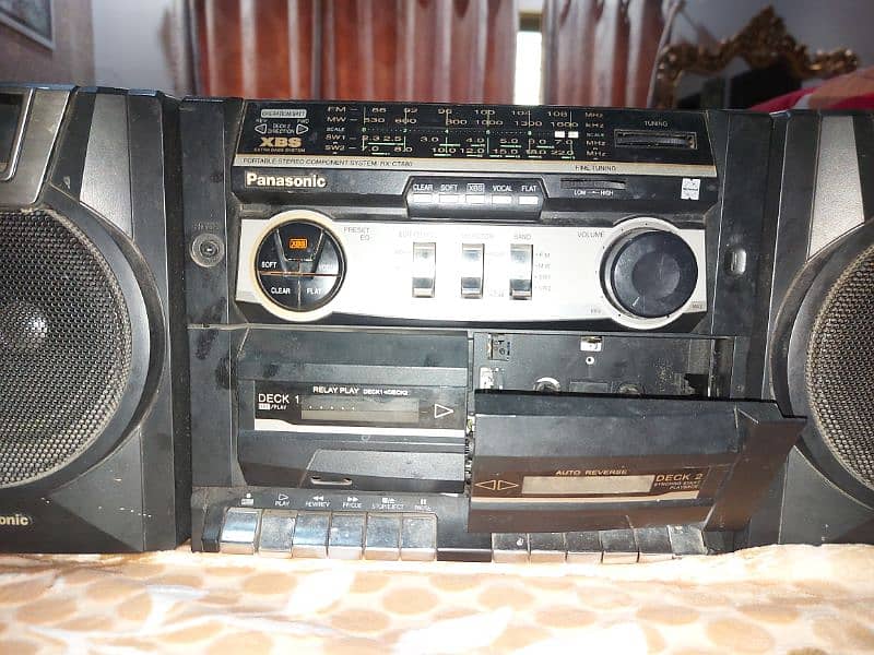 Radio and Cassette player with 2 speakers 1