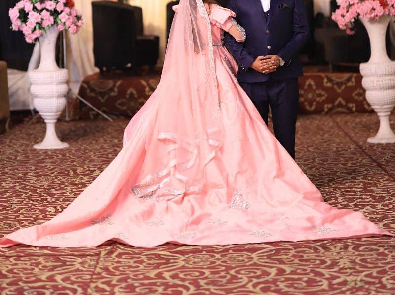 Walima bridal Fairy tail pink gown for sale 3