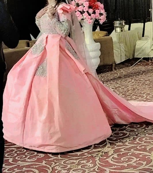 Walima bridal Fairy tail pink gown for sale 6