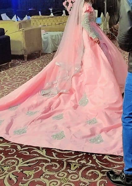 Walima bridal Fairy tail pink gown for sale 8