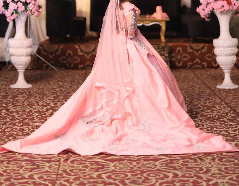 Walima bridal Fairy tail pink gown for sale 9