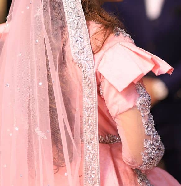 Walima bridal Fairy tail pink gown for sale 11