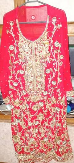 Barat Wedding Dress krinkal full embroidery 4 piece soot