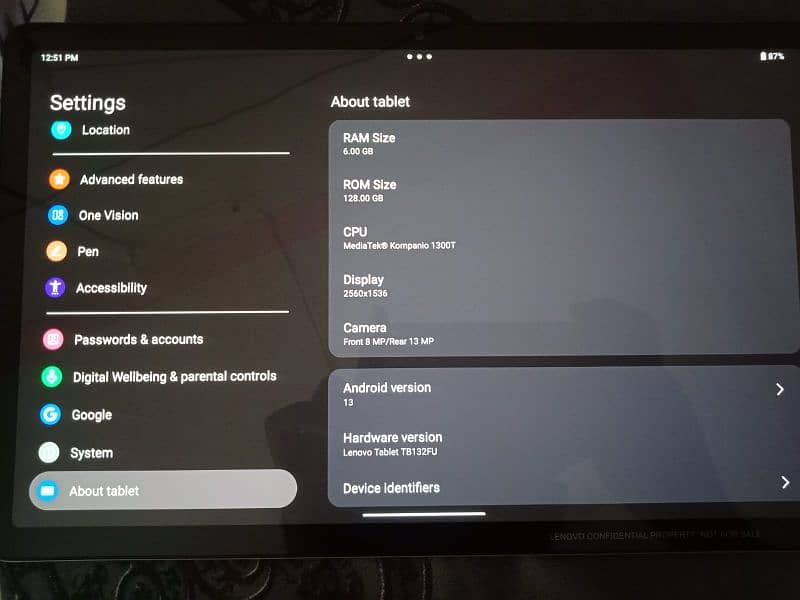 Lenovo P11 Pro 2nd Gen tablet 7