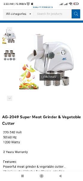 anex meat grinder and vegetable cutter AG 2049 2