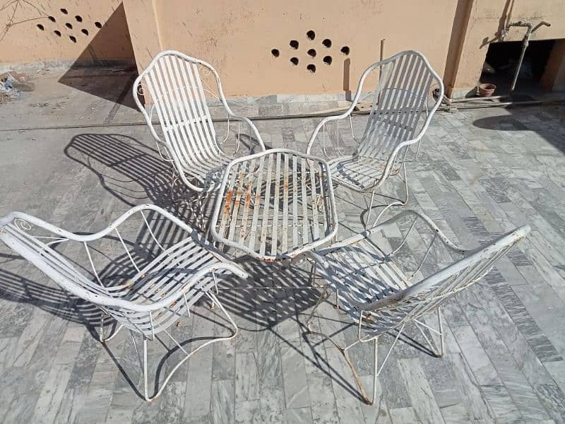 Garden Chairs with center table call on 03045007437 0