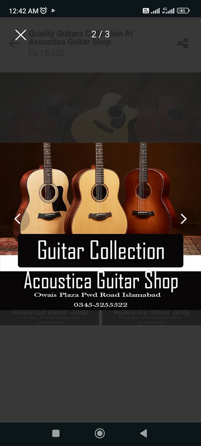 Jambo acoustic guitar at Acoustica guitar shop 5