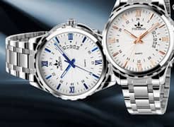 FOURRO men's business luminous quartz casual waterproof watch