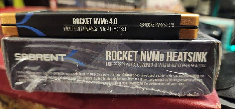 Sabrent Rocket gen 4 NVME 2 TB with heatsink and 1 tb 2230 form factor 3
