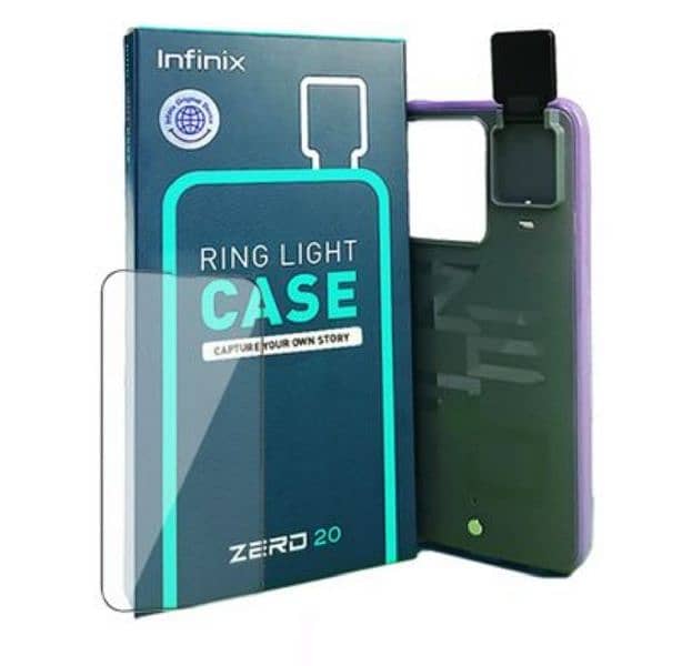 Infinix Zero 20 Orignal Cover With Ring Light and Screen Protector 0