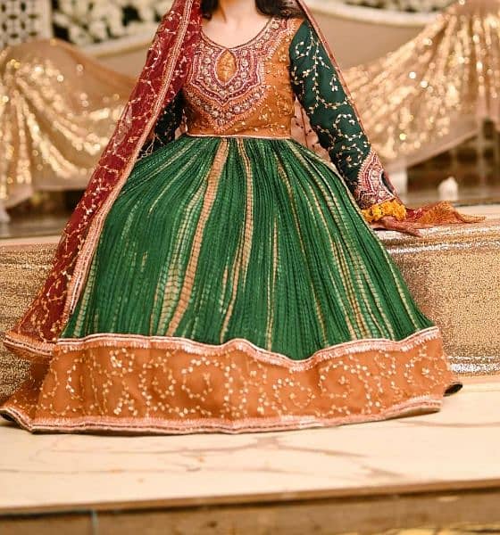 Bridal Mehndi Dress|Wedding Dress for Bridal|Designer Frock 1