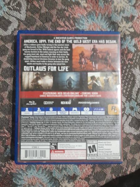 RDR2 FOR SALE .  THE DISC HAS BEEN TAKEN CARE FINE . 10/10 CONDITION 1