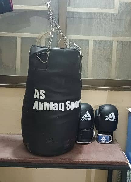 punching bag with gloves 1