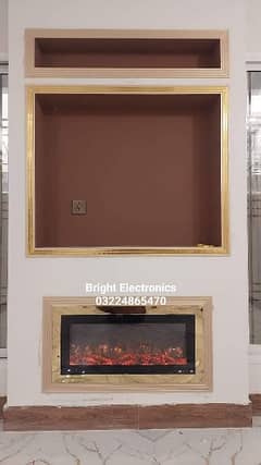 Golden/Silver/Rose Strips 3D Electric Fireplace Heater
