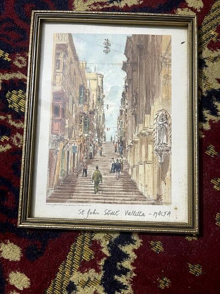 (Antique VALLITTE Malta city Handmade) 3