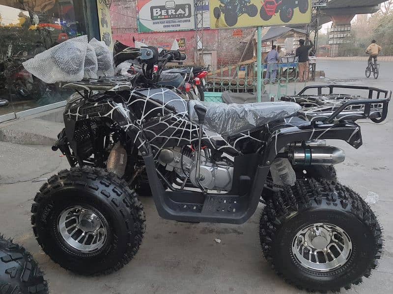 two seat Big size quad 4 wheels 124cc delivery all Pakistan 4