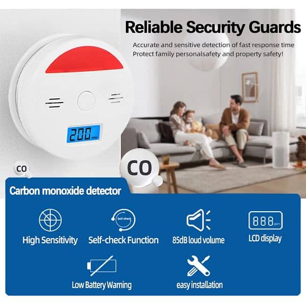 CO Carbon Monoxide Alarm Sensor Poisoning kitchen Smoke Gas Test 3