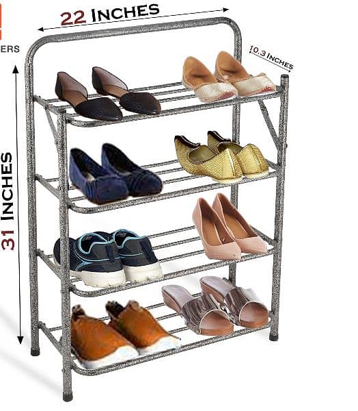 Portable Folding shoe rack 4/5 steps Shoe stand 0