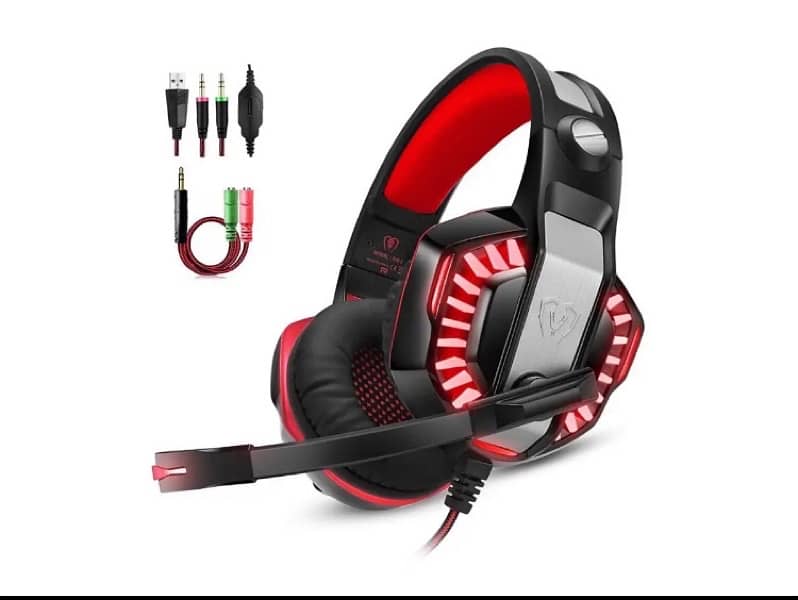 rgb gaming headphones with stereo and 3.5 mm jack also with usb 3.0 9