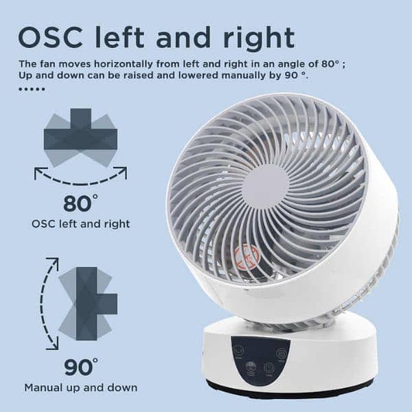 SMART 8 INCH COOLING TABLE FAN WITH REMOTE AND TIMER 3