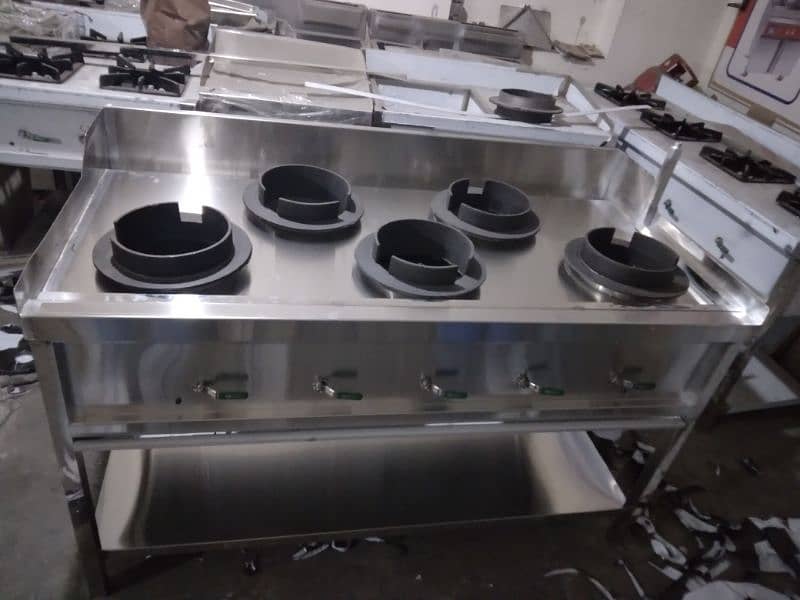 Chinese stove 3 burners  size 30x48 with water system 14