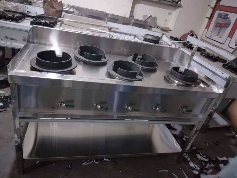 Chinese stove 3 burners  size 30x48 with water system 15