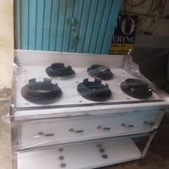 Chinese stove size 36x54 approx 5 burners with water system