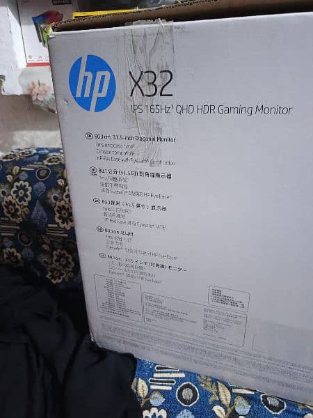 Hp x32 165 Hertz 2k Gaming monitor 12
