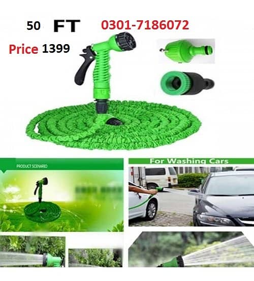 Magic Hose Water Pipe 50ft for Garden & Car 03017186072 what's up num 0