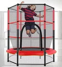 Trampoline With Enclosure Net For Toddler 55 Inch