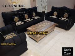 New 6 seater sofa set with cushions