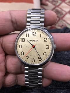 vintage RAKETA manual winding watch .