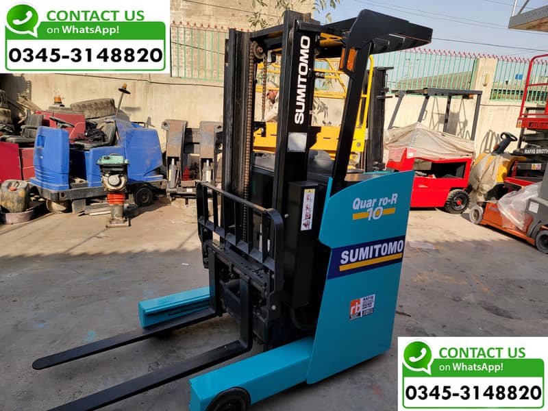 Sumitomo 1 Ton Battery Operated Reach Truck Stacker Forklift Lifter 1