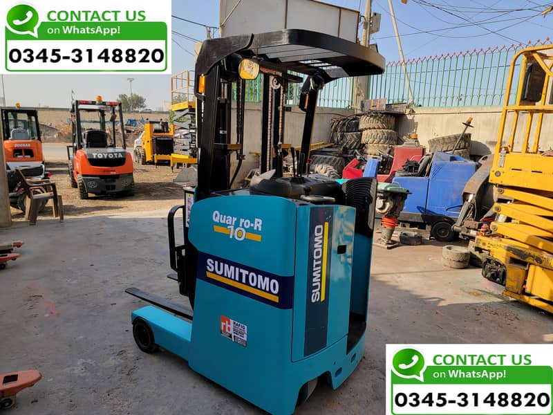 Sumitomo 1 Ton Battery Operated Reach Truck Stacker Forklift Lifter 3