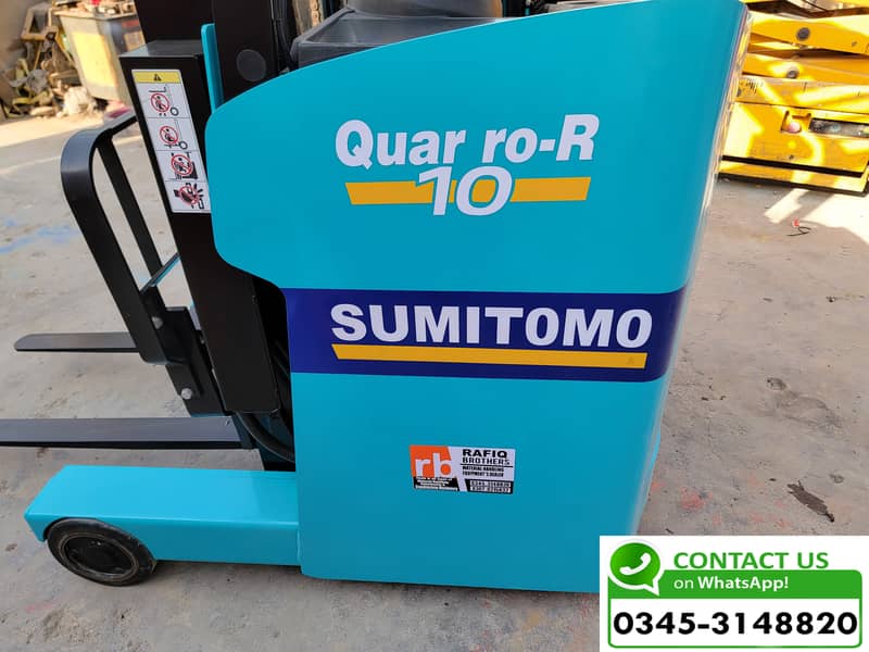 Sumitomo 1 Ton Battery Operated Reach Truck Stacker Forklift Lifter 8