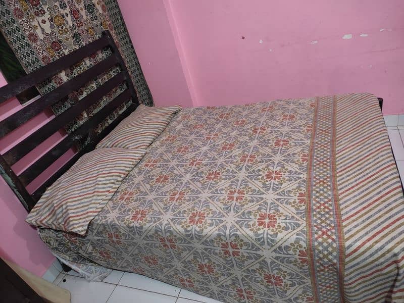 Matel bed with mattress 1