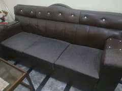 6 Seater Leather Sofa for sale bht Achi condition ma ha 0