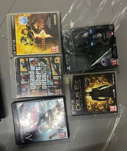 Ps3 Slim console with 5 cds USA bought with 2 controllers with stand 4