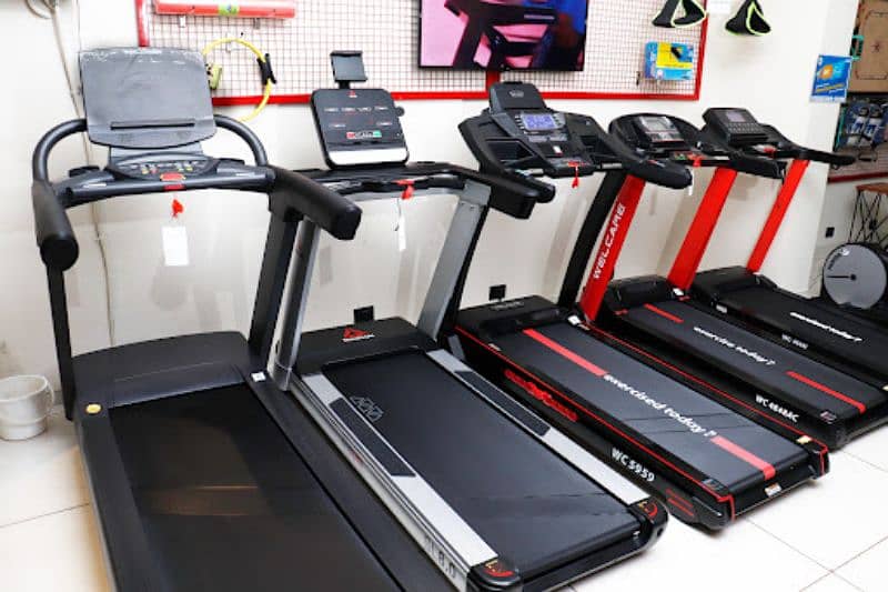 Treadmill elleptical bench press exercise cycle walking running cardio 2