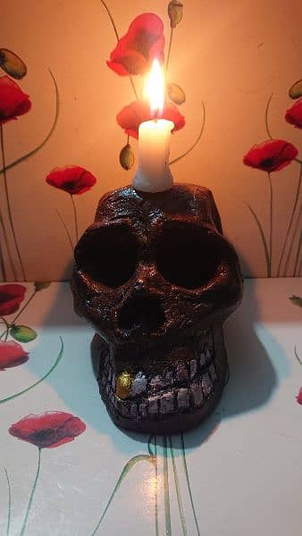 unique decoration skull design candle stand skull and paperweight 0