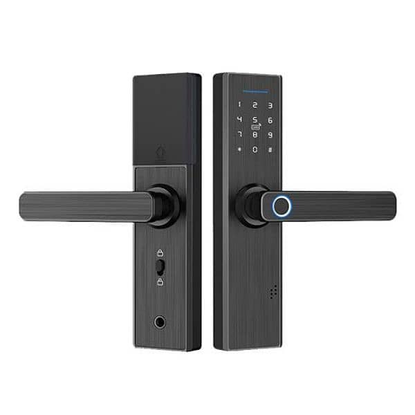 smart glass door lock/ smart fingerprint handle door lock 2