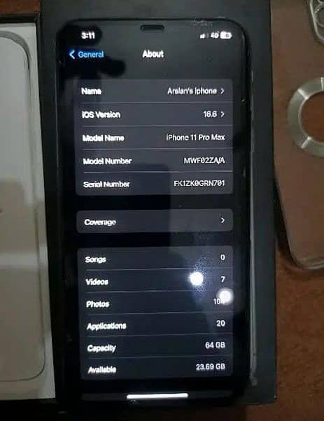 Iphone 11 pro Max 64GB PTA Approved 4