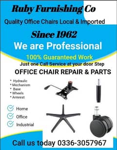 Office Chair Repair & Re Fabrication, All Chair Parts Available