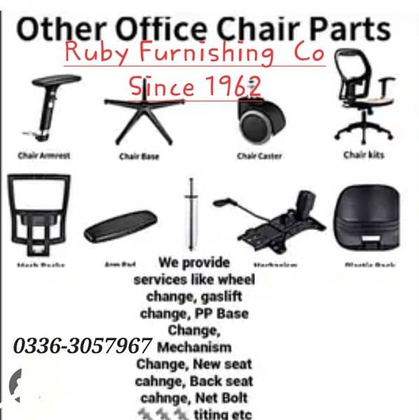 Office Chair Repair & Re Fabrication, All Chair Parts Available 15