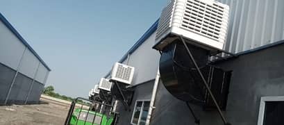 Duct evaporative air cooler