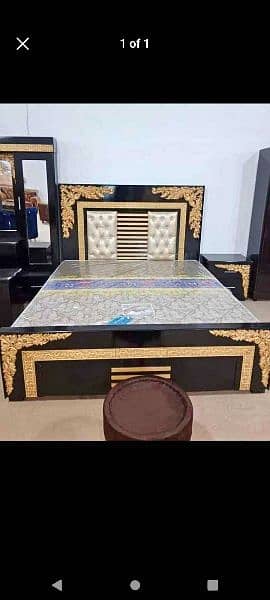 King bed / Wooden bed / Furniture se/ 10