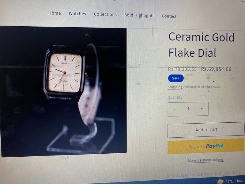 Seiko dolce rare slimmest quartz watch with seven jewels 6