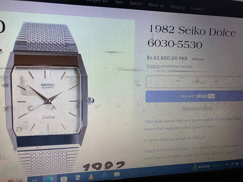 Seiko dolce rare slimmest quartz watch with seven jewels 8